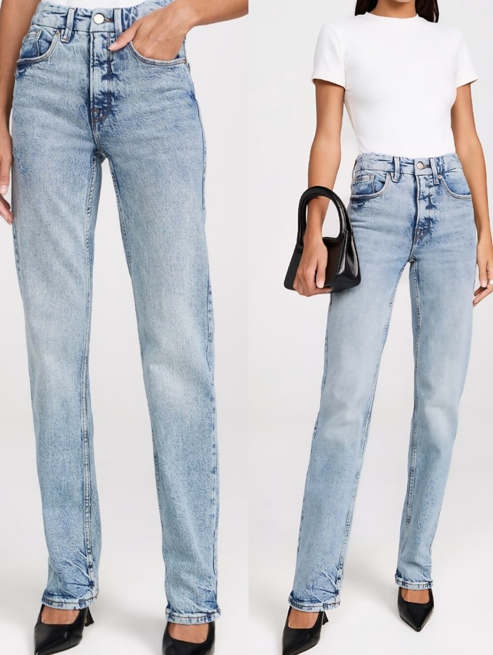 GOOD AMERICAN Good Icon Straight High Straight Size 6/28